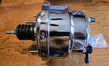 Ford Chevy Mopar Universal 7 Dual Diaphragm Power Brake Booster Chrome B10602c