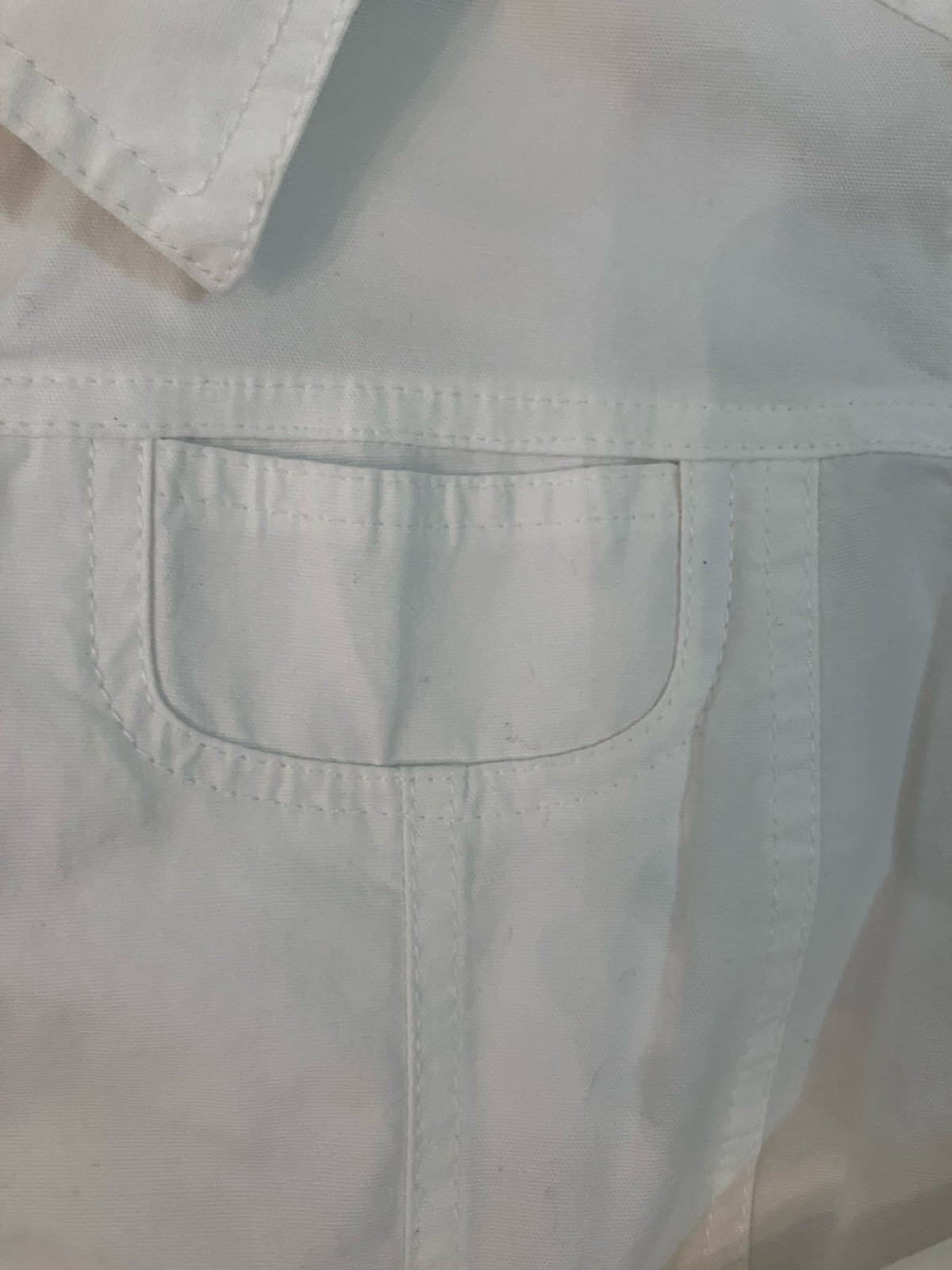 Ruby Rd Jacket Sz S White Button Front Cotton Poc… - image 5