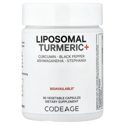 Codeage, Liposomal Turmeric+, liposomales Kurkuma, 90 Kapseln