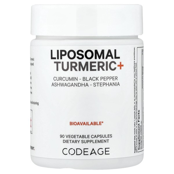 Codeage, Liposomal Turmeric+, Liposomales Kurkuma, 90 Kapseln-image