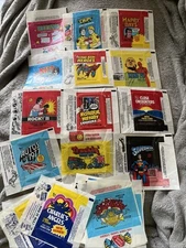 1970'S NON SPORT (26) WAX WRAPPERS LOT. EX!!! Kung Fu, Kiss, Chips, Rocky 2, Etc