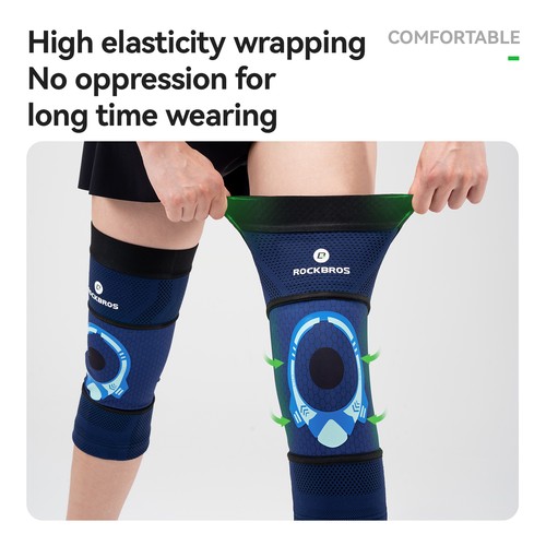 ROCKBROS Sports Protective Knee Pads Summer Breathable Running, Cycling, Yoga - Picture 9 of 17