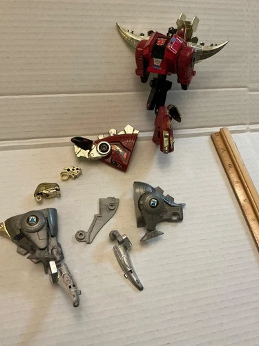 Vintage G1 Transformers Dinobots Figure & Parts Lot Hasbro 1980s Grimlock