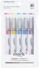 Pastel Highlighters, 2 Tone Chisel Tip Bible Markers in Assorted Colors, No Blee