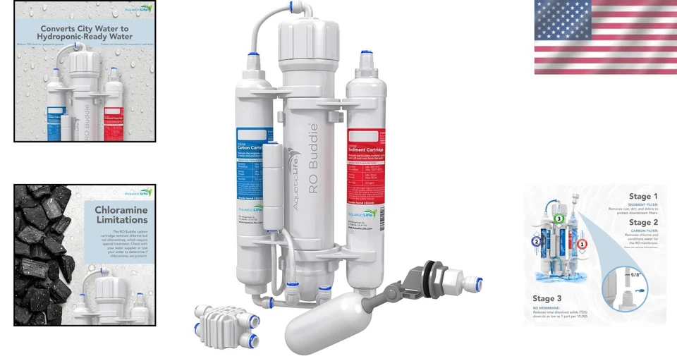 AquaticLife RO Buddie 3-Stage RO Filter System, 75 GPD - Image 2 of 4