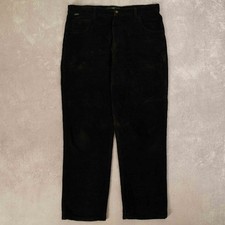Vintage Jumbo Cord Trousers W34 L30 Men's Washed Black Corduroy