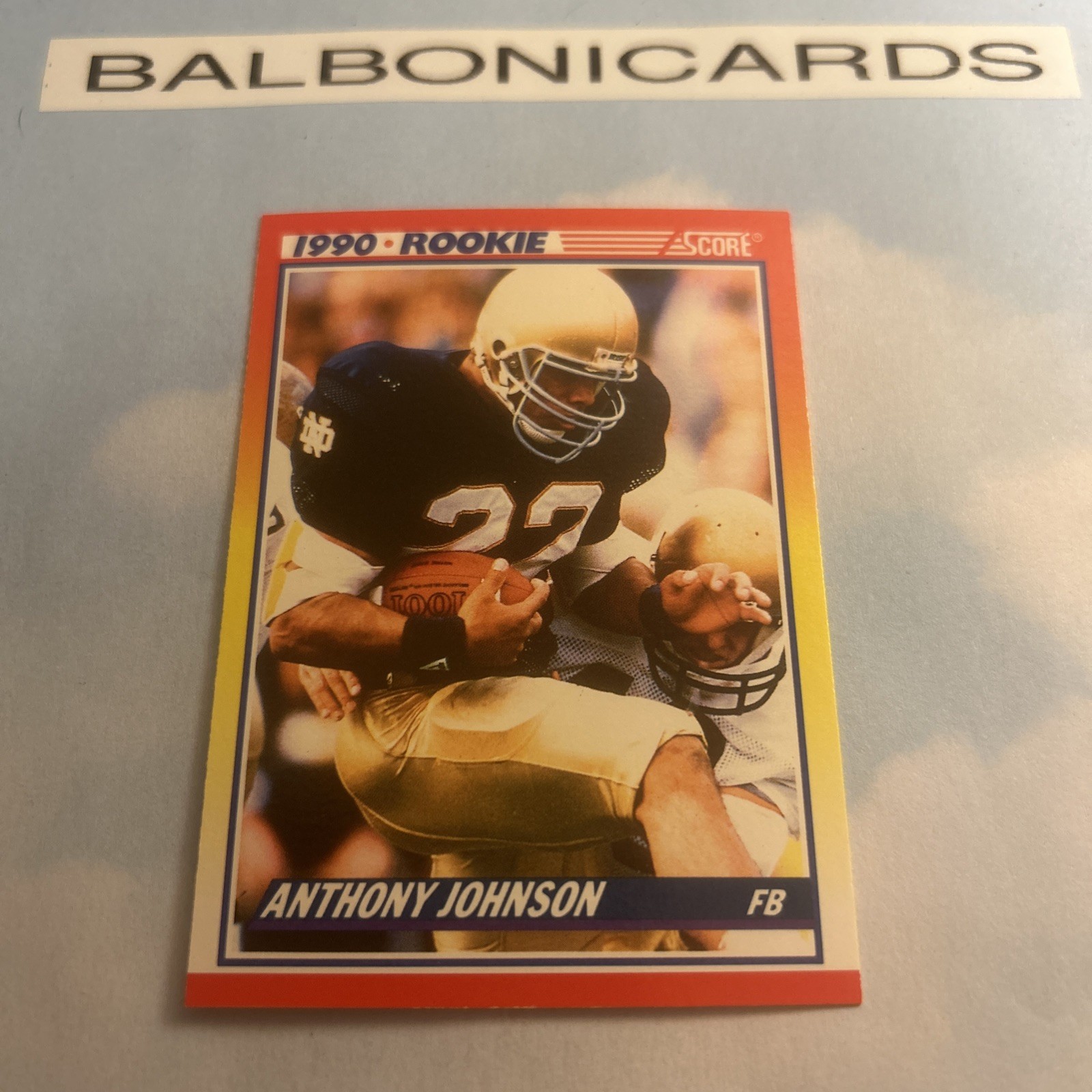 1990 Score - #624 Anthony Johnson (RC) Rookie NM+ Free Shipping