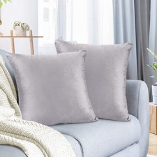 Nestl Velvet Throw Pillow Covers 16x16, Cozy Decorative Outdoor - 2 Pack
