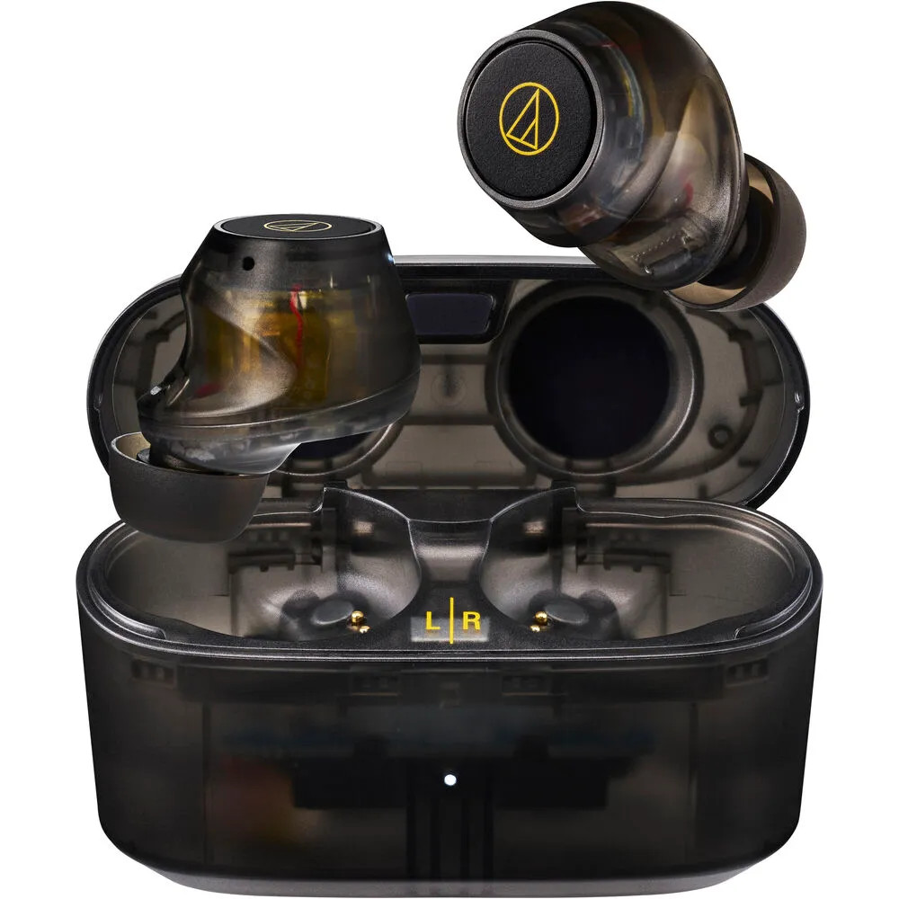 Audio-Technica ATH-CKS30TW+TBK WIRELESS IN-EAR HEADPHONES, TRANSLUCENT BLACK