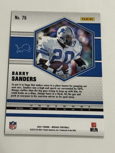 2021 Panini Mosaic - Barry Sanders #75 - Bild 2 von 2