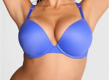 Victoria Secret  PInk  Wear Everywhere Super Push-up Bra 34B  Blue