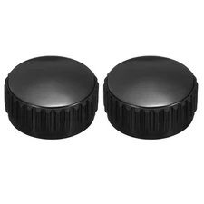 2Pcs Knurled Thumb Nuts, M6 x 30mm Clamping Nuts Round Knobs(Black)