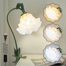 Clip on Light Flower Desk Lamp,Eye Caring Reading Light,3 Color Mod... Fast Ship
