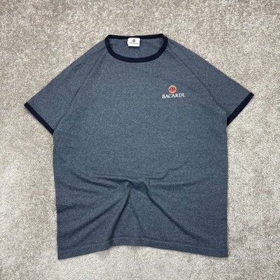 Vintage 90s Bacardi Ringer T Shirt Large