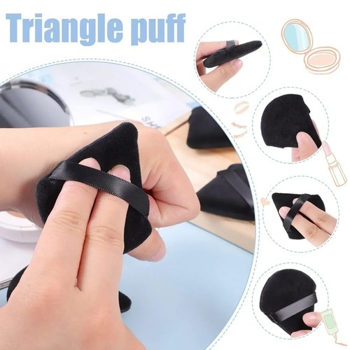 Esponjas Triangulares Terciopelo para Maquillaje Cara Contorno de Ojos  y Base - Picture 2 of 7