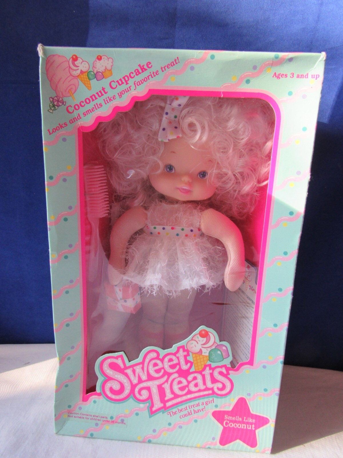 Vintage 1989 Matchbox Sweet Treats Coconut Cupcake Doll