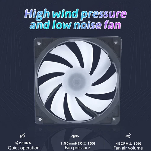 120mm PC Case Fan 12V Big 4p 1200rpm RGB Desktop Computer Heat Dissipation F _wa