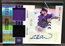 Sam Hilliard 2020 Absolute RC Tools of the Trade Dual Jersey Auto /75 Rockies