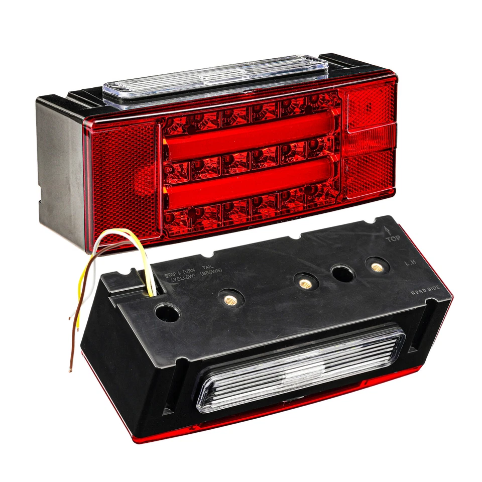 USA Rear Trailer Truck Turn Brake Light Set with Side Lights kits 12v New US Foto 2 de 4