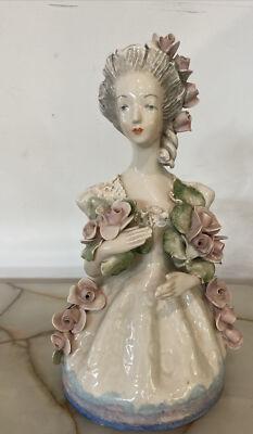 Vintage Cordey corday figurine 5054 porcelian lady women of roses