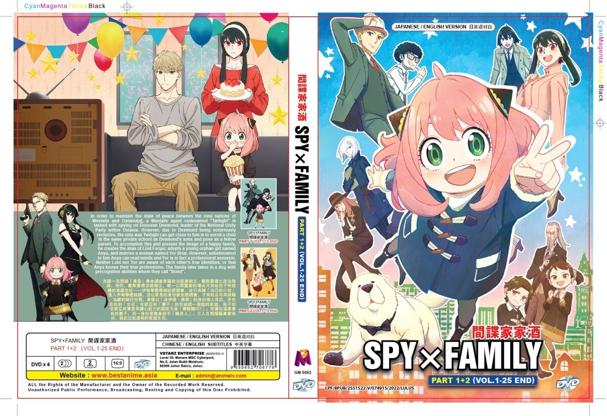 Spy x Family Episodes 1 - 25 English Dubbed Complete Seasons 1 + 2 Anime  DVD