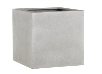 Pflanzkübel Blumenkübel Fiberglas Esteras Lisburn warm concrete 27x27x27cm