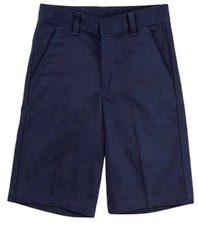 Boy's New School Uniform Size 14 Navy Flat Front Adj. Shorts - Shrink Resistant