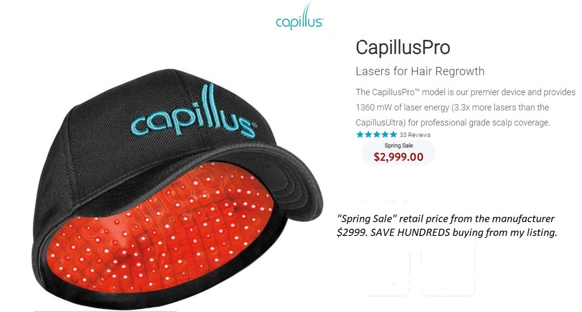 NEW Capillus PRO 272 Portable Laser Hair Growth Hat FDA Cleared