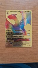 Seltene Pokemon Karte Charizard GX Rainbow Gold Foil 150/147