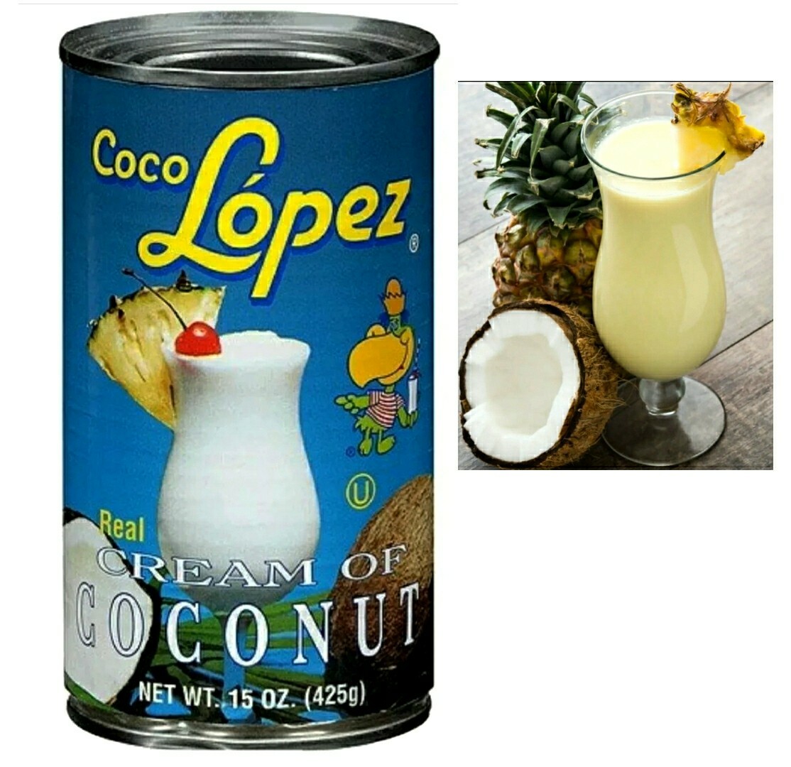4 Cans-15oz. Coco Lopez Real Cream Of Coconut for Piña Colada