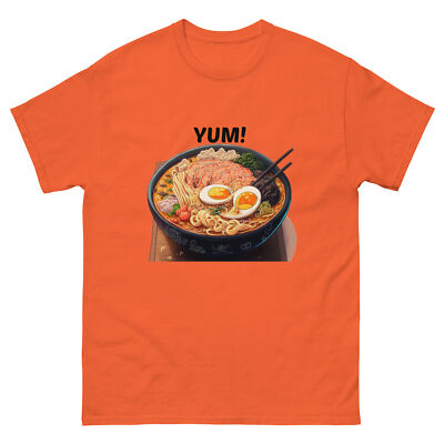 Yum! Anime Food Graphic Art Adult T-Shirt -  Anime Lover Ramen Shirt (Unisex)