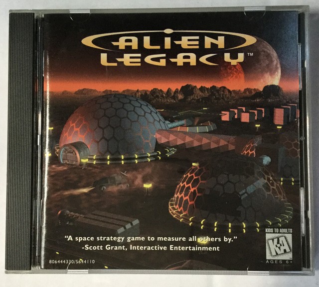 Alien Legacy MS-DOS 5.0+ CD-ROM 1996 Sierra Originals Space Strategy Game