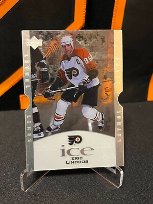 Eric Lindros # Flyers # 1997-98 Upper Deck ICE LETHAL LINES DIE-CUT #L2-B