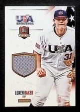 2014 Luken Baker Panini USA Baseball Rookie Jersey 64/99 - St. Louis Cardinals