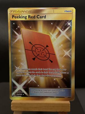 Pokemon Card Peeking Red Card 169/156 Gold Ultra Prism Secret Rare NM |  eBay UK