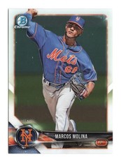 NM- 2018 Bowman BCP35 Marcos Molina  Chrome Prospects New York Mets Card