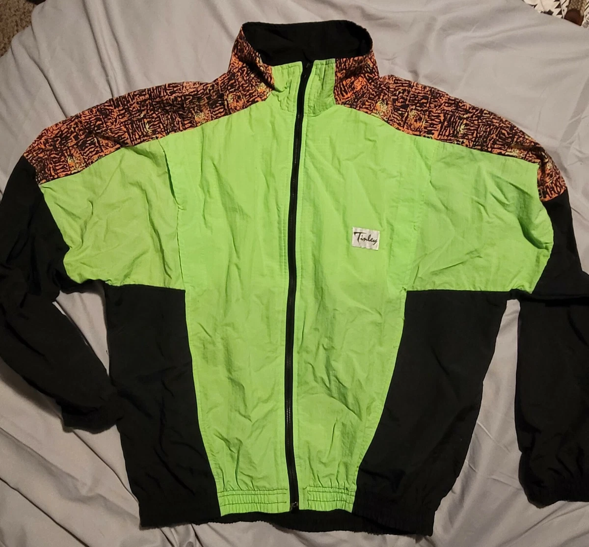 Neon green top windbreaker mens