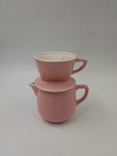 Melitta Kinder Filter 3 Loch in rosa D 6,5 Henkel mit Kanne H 7 Cm Puppen Küche 