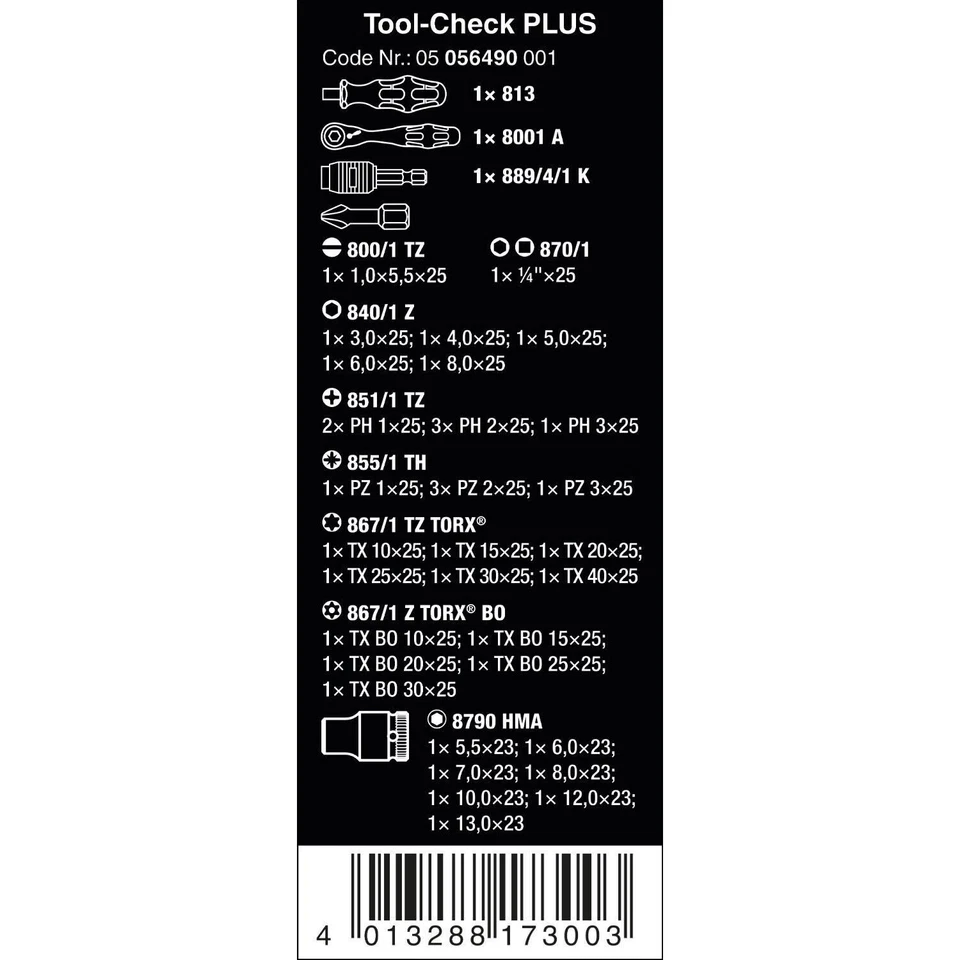 Wera WER05056490001 Tool-Check PLUS Bit Ratchet, 39 Pieces AU STOCK - image 2 of 4