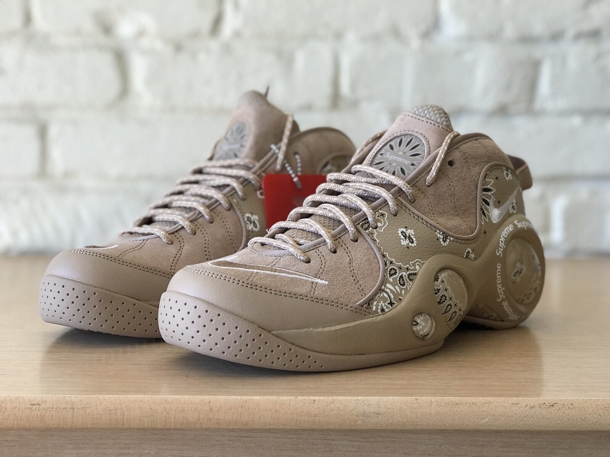 Supreme x Nike Zoom Air Flight 95 Tan Hemp Wheat Men Basketball