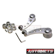 Universal Aluminum Long Style Window Cranks Star Handle Classic Vintage Hot Rod