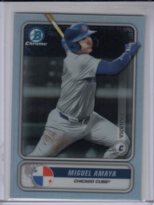 2020 Bowman Miguel Amaya Chrome Insert Panama Spanning The Globe Cubs #STG-MA