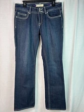 Vigoss Collection Women's Jeans Size 9 Fit Bootcut Denim Bling Thick Stitch NICE
