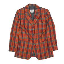 Vintage Belfe & Belfe Bally Blazer Jacket Red 90s Plaid Womens L