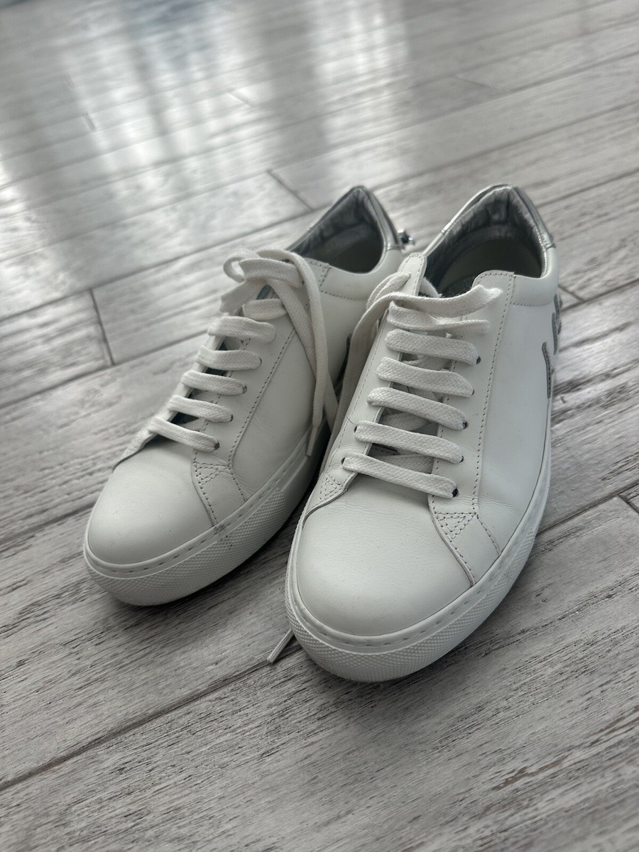 Givenchy Urban Street Low Logo White and Silver Sneakers Givenchy Urban Street Low Logo White and Silver Sneakers