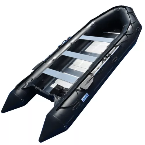 BRIS 15.4 ft Inflatable PVC Boat Inflatable Rescue Fishing Pontoon Boat Dinghy