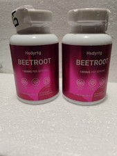 2 Bottles Beet Root Capsules Supplement 1300 Mg Per Serving Exp 7/2027