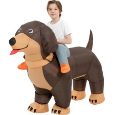 One Casa Inflatable Dog Costumes for Kids,Blow Up Dachshund Suit,Ride On Hall...