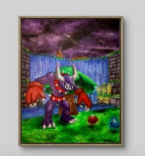 Aleph Original Art "Chaos Ascent" 24x30 Contemporary Pop Art Painting Signed