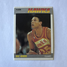 Fleer 1987-88 Fleer Doc Rivers Atlanta Hawks #92 Base Set Basketball Card